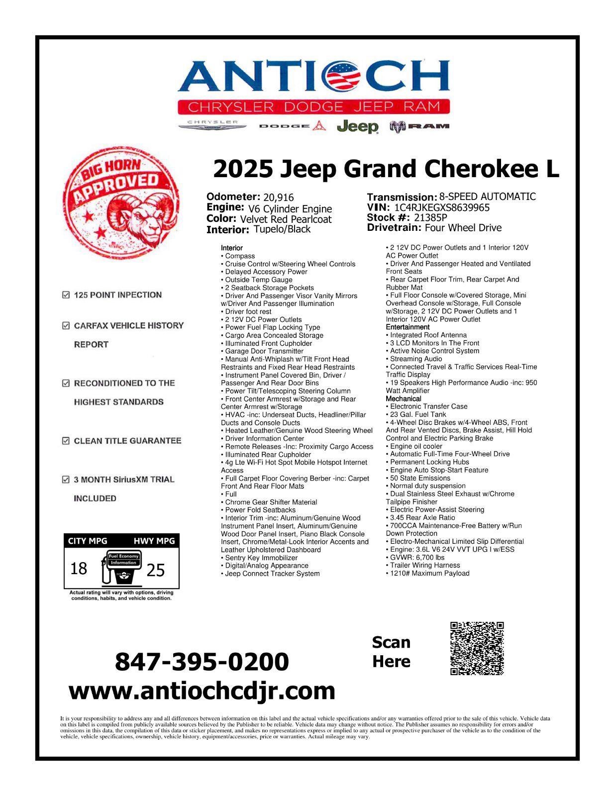 Used 2025 Jeep Grand Cherokee L Summit AWD/4WD image 2