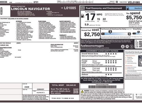 New 2027 Lincoln Navigator Premiere AWD/4WD image 63