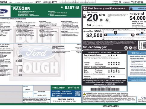 New 2026 Ford Ranger XLT w/ Equipment Group 301A High AWD/4WD image 23