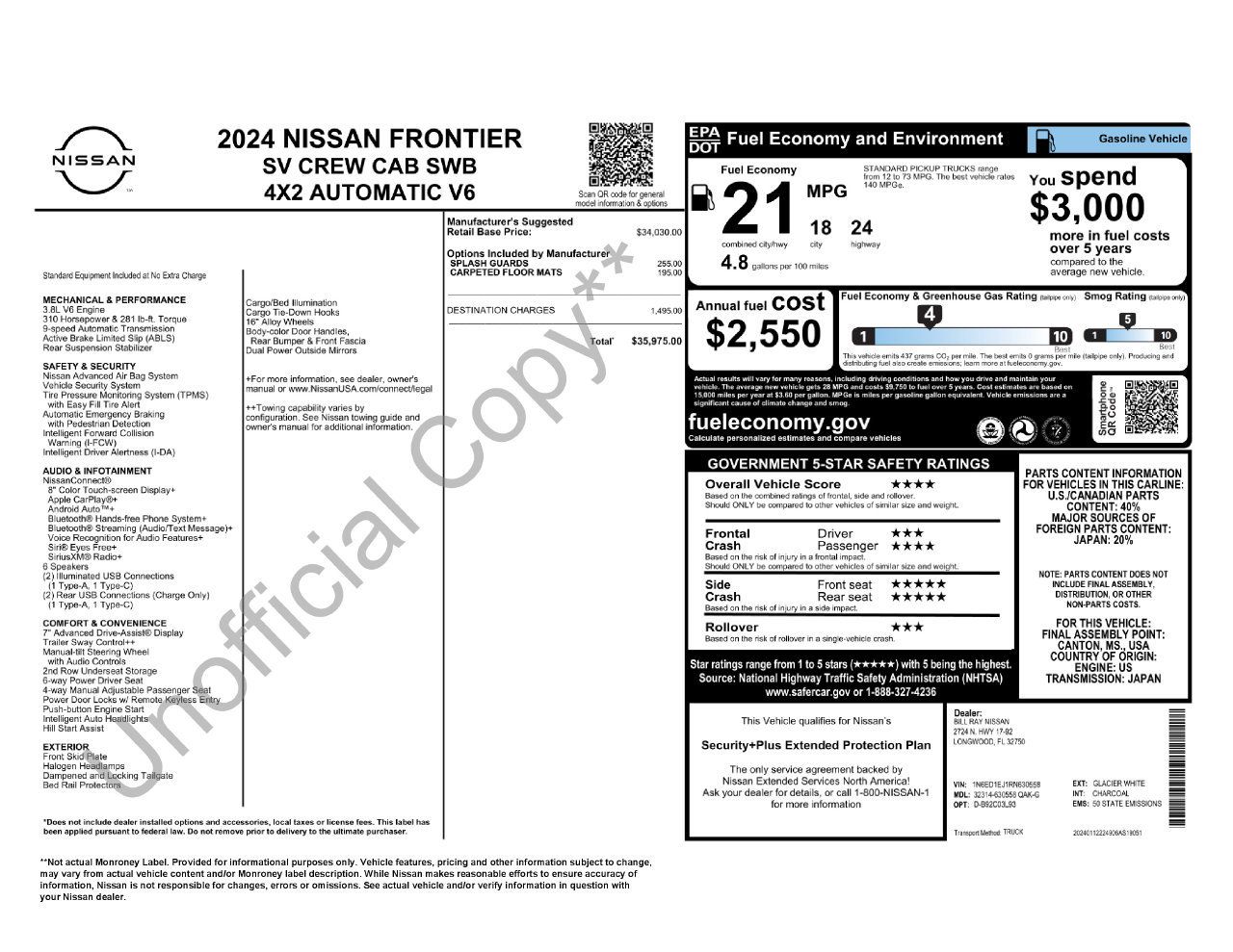 Used 2024 Nissan Frontier SV RWD image 9