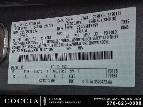 Certified 2024 Lincoln Corsair Grand Touring AWD/4WD image 28