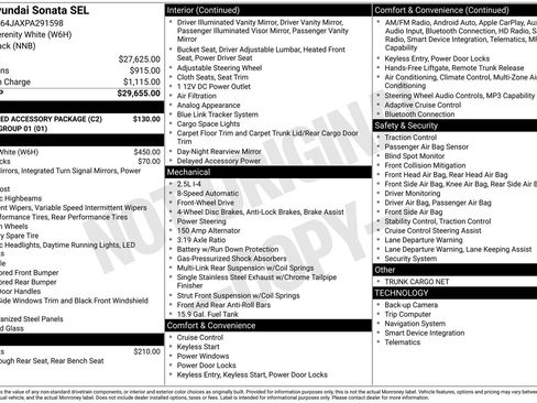 Used 2023 Hyundai Sonata SEL w/ Preferred Accessory Package FWD image 3