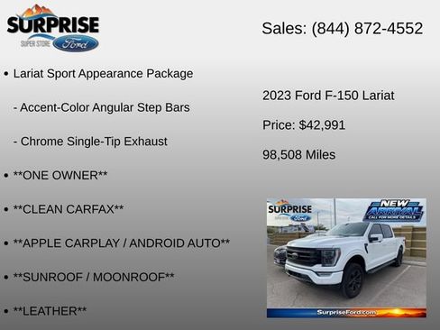 Used 2023 Ford F150 Lariat w/ Equipment Group 502A High AWD/4WD image 18