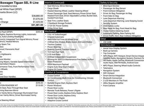 Certified 2024 Volkswagen Tiguan SEL R-Line AWD/4WD image 35