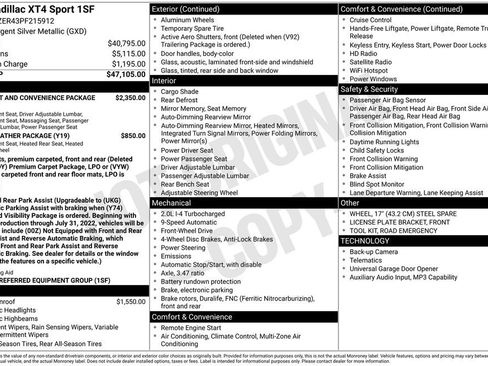 Certified 2023 Cadillac XT4 Sport FWD image 33