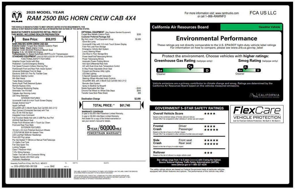 Certified 2025 RAM 2500 Big Horn AWD/4WD image 3