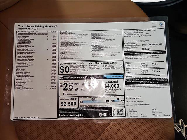 Used 2026 BMW X5 sDrive40i w/ Parking Assistance Package RWD image 18