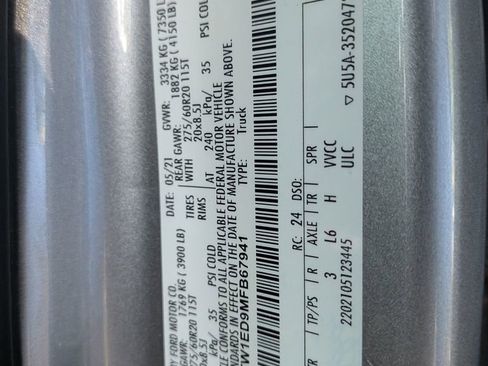 Used 2021 Ford F150 Lariat w/ Equipment Group 502A High AWD/4WD image 32