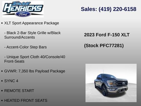 Used 2023 Ford F150 XLT w/ Equipment Group 302A High AWD/4WD image 23