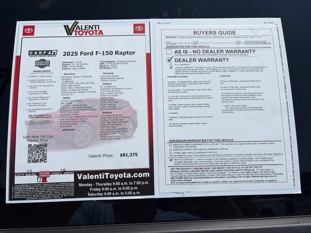 Used 2025 Ford F150 Raptor AWD/4WD image 36
