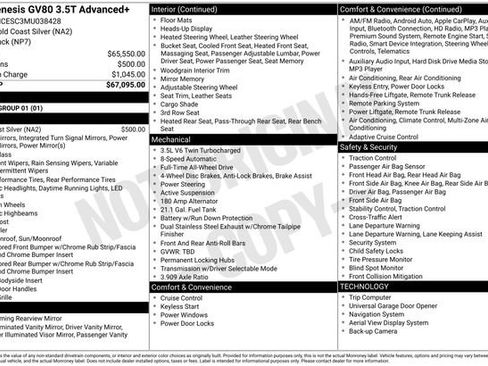 Used 2021 Genesis GV80 3.5T Advanced + image 2