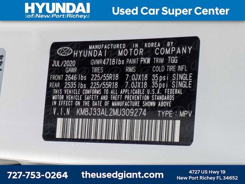 Certified 2021 Hyundai Tucson SEL w/ Cargo Package FWD image 36