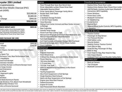 Used 2015 Chrysler 200 Limited w/ Convenience Group FWD image 36