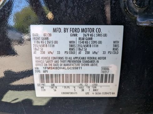 Used 2020 Ford Explorer XLT w/ Equipment Group 202A AWD/4WD image 28