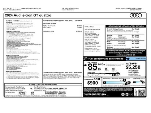 Used 2024 Audi e-tron GT Premium Plus AWD/4WD image 2