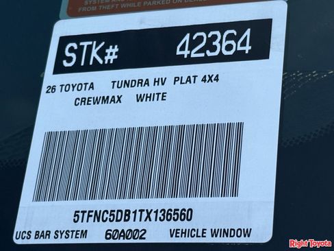 New 2026 Toyota Tundra Platinum AWD/4WD image 27