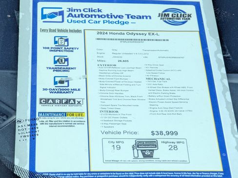 Used 2024 Honda Odyssey EX-L image 15