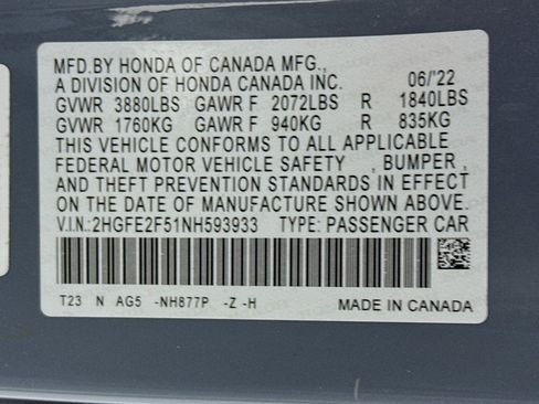 Used 2022 Honda Civic Sport image 23