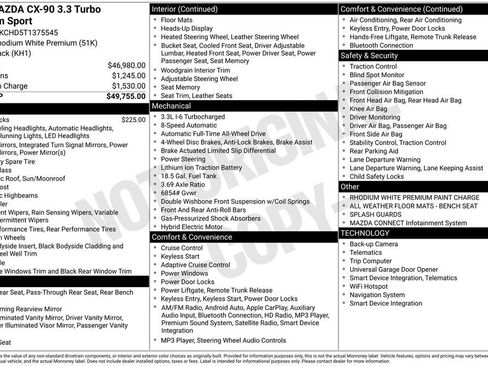 New 2026 MAZDA CX-90 3.3 Turbo w/ Premium Sport Pkg AWD/4WD image 2