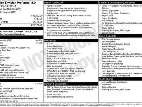 Used 2020 Buick Envision Preferred image 2