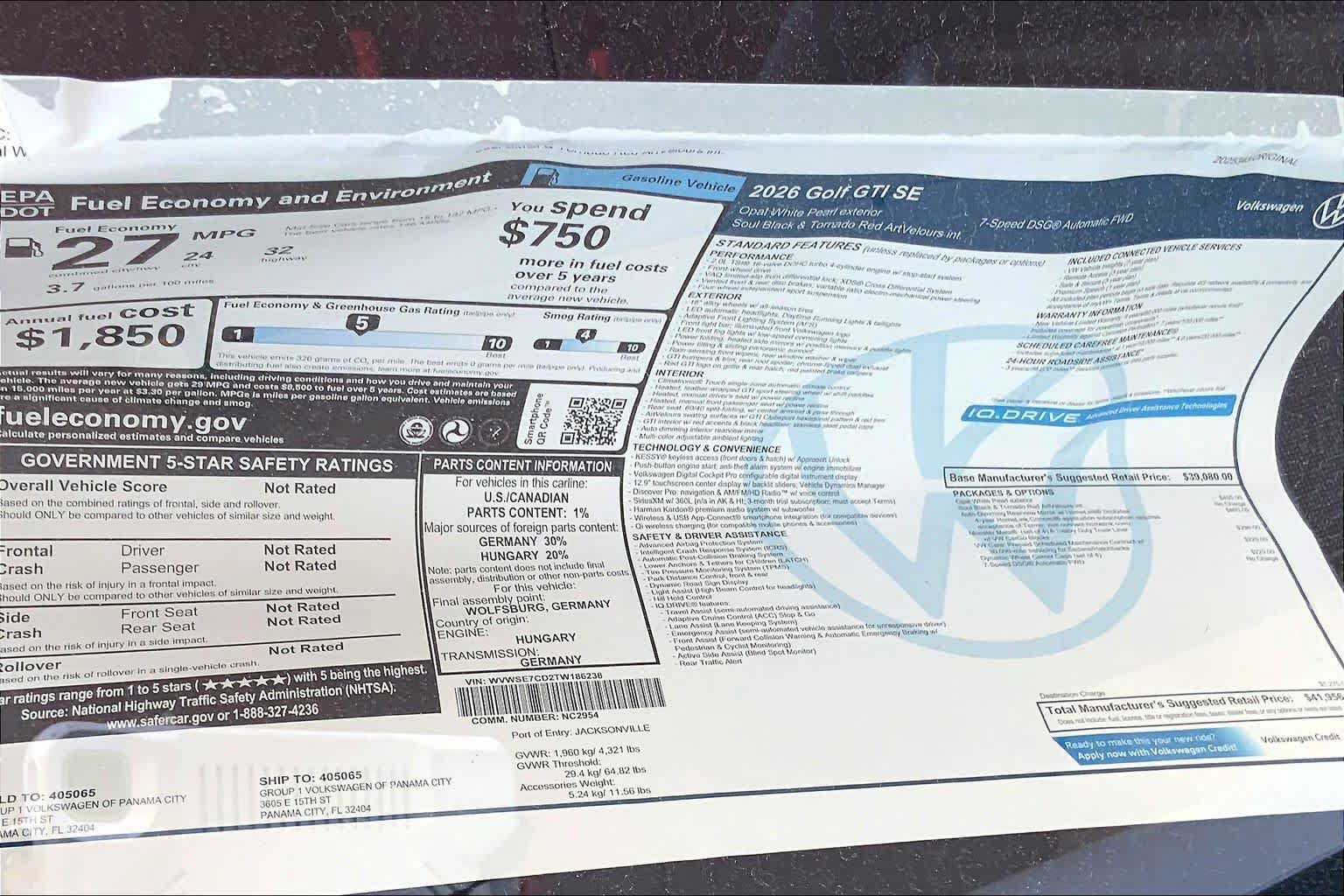New 2026 Volkswagen GTI SE FWD image 22