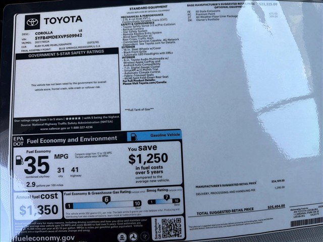 New 2027 Toyota Corolla LE FWD image 24
