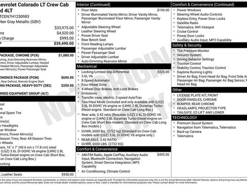 Used 2017 Chevrolet Colorado LT w/ Luxury Package, Chrome AWD/4WD image 6