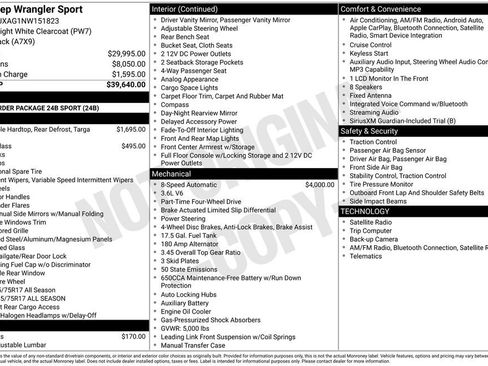 Used 2022 Jeep Wrangler Sport image 1