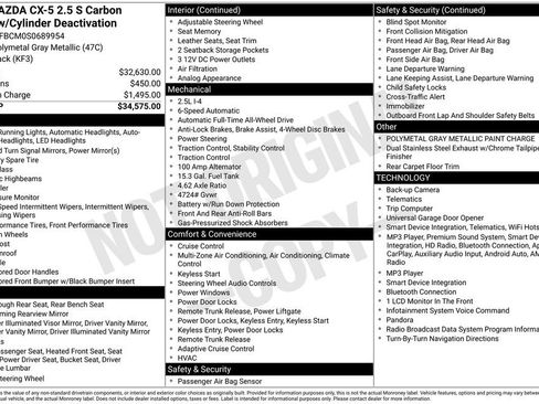 Used 2025 MAZDA CX-5 Carbon Edition AWD/4WD image 1