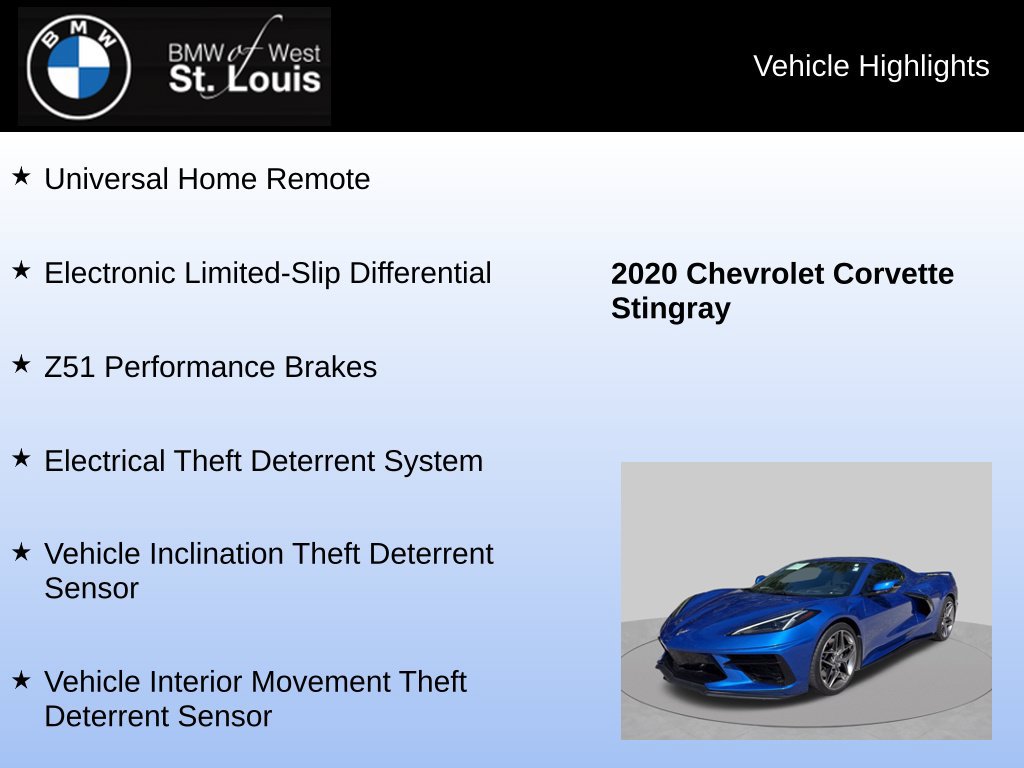 Used 2020 Chevrolet Corvette Stingray Preferred Conv w/ 2LT Preferred Equipment Group RWD image 16