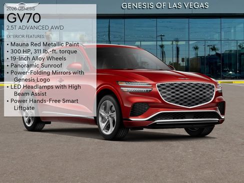 New 2026 Genesis GV70 2.5T Advanced w/ G1 Accessory Package AWD/4WD image 3