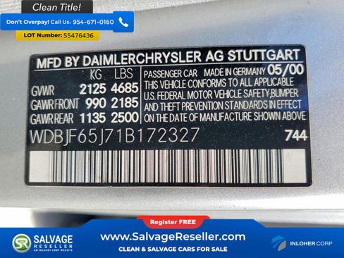 Used 2001 Mercedes-Benz E 320 Sedan image 16