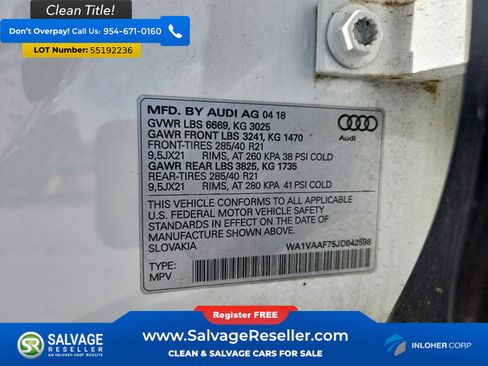 Used 2018 Audi Q7 3.0T Prestige w/ Prestige Package AWD/4WD image 17