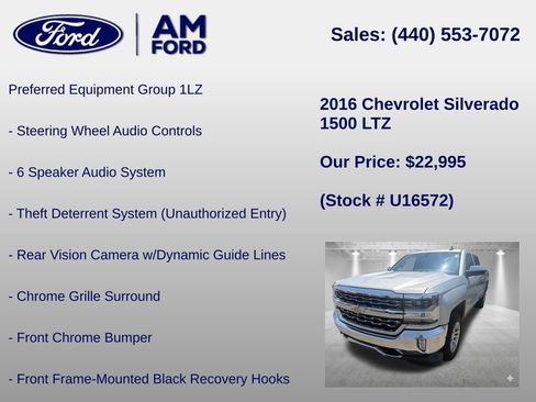 Used 2016 Chevrolet Silverado 1500 LTZ AWD/4WD image 30