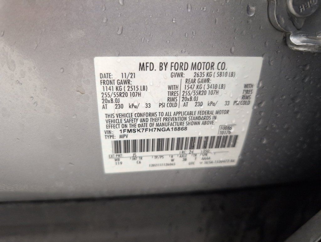 Used 2022 Ford Explorer Limited w/ Equipment Group 301A RWD image 44