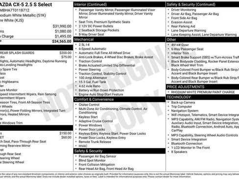 New 2026 MAZDA CX-5 Select AWD/4WD image 6
