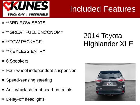 Used 2014 Toyota Highlander XLE AWD/4WD image 3