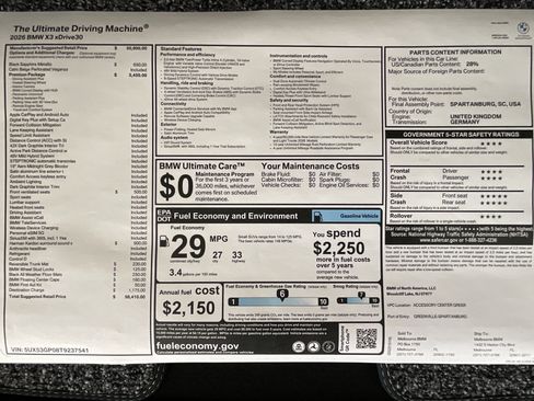 New 2026 BMW X3 xDrive30 w/ Premium Package image 37