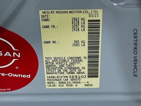 Certified 2023 Nissan Altima 2.5 SR FWD image 30
