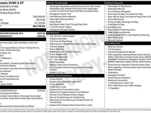 Used 2023 Genesis GV80 3.5T w/ Winter Weather Package image 6