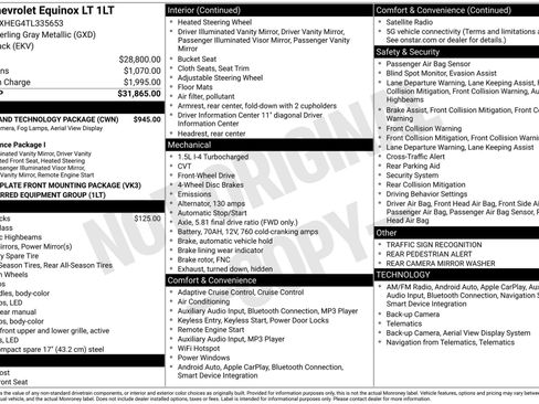 New 2026 Chevrolet Equinox LT w/ Safety and Technology Package FWD image 3