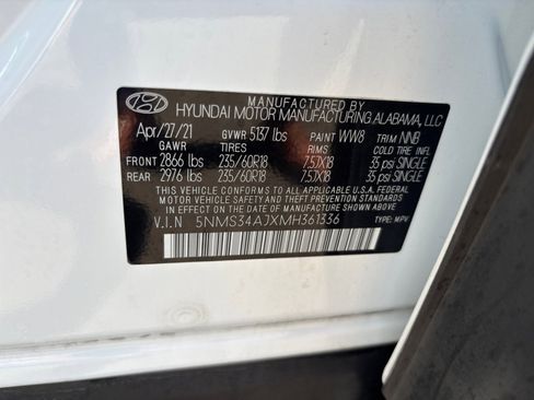 Used 2021 Hyundai Santa Fe SEL w/ Convenience + Premium Package image 25