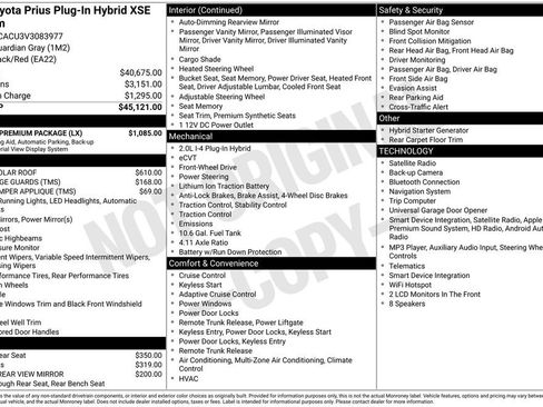 New 2027 Toyota Prius Plug-In Hybrid w/ Limited Premium Package FWD image 37