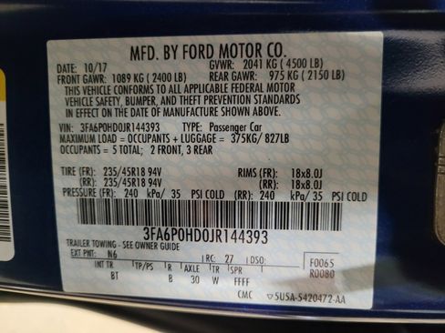 Used 2018 Ford Fusion SE w/ Fusion SE Technology Package FWD image 33