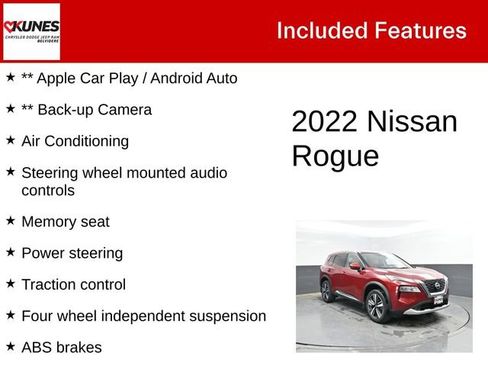 Used 2022 Nissan Rogue Platinum w/ Head-Up Display Package AWD/4WD image 3