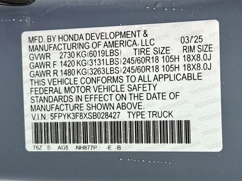 Certified 2025 Honda Ridgeline Black Edition image 33