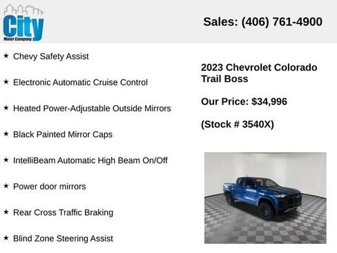 Used 2023 Chevrolet Colorado Trail Boss w/ Safety Package AWD/4WD image 19