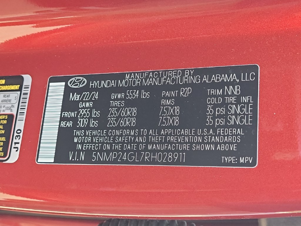 Certified 2024 Hyundai Santa Fe SEL FWD image 24