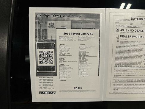 Used 2012 Toyota Camry SE image 12