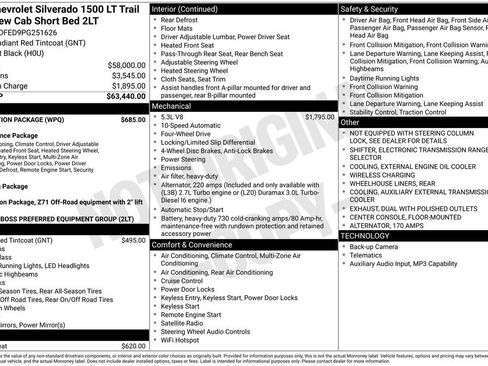 Used 2023 Chevrolet Silverado 1500 LT Trail Boss w/ Protection Package AWD/4WD image 21